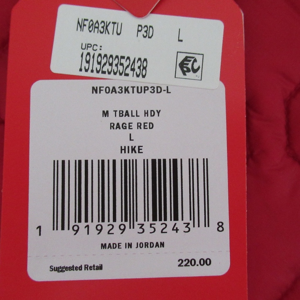 NWT The North Face Red Hooded Thermoball Jacket - Picture 5 of 8